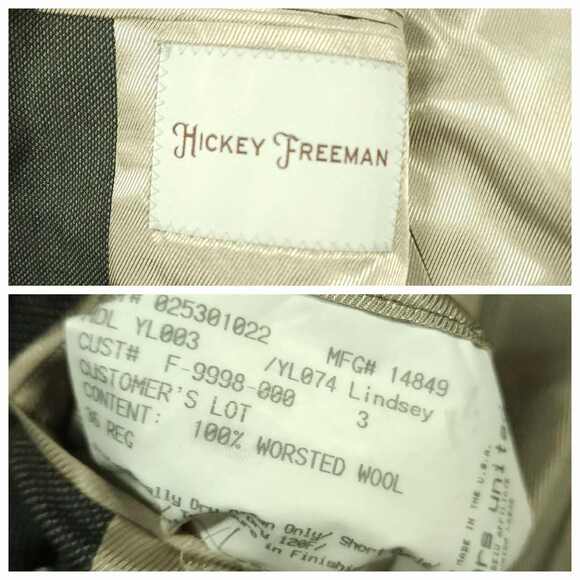 Hickey Freeman Blazer Sport Coat Mens 36R Lindsey Worsted Wool Birdseye USA - Picture 5 of 10